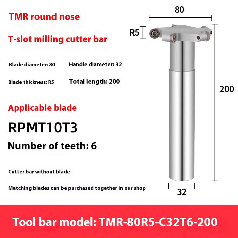2066-CNC machining center TMR round nose T-slot milling cutter bar arc R2.5R3R4R5R6 slotted side and side cut shank Shandong Denso Pricision Tools Co.,Ltd.